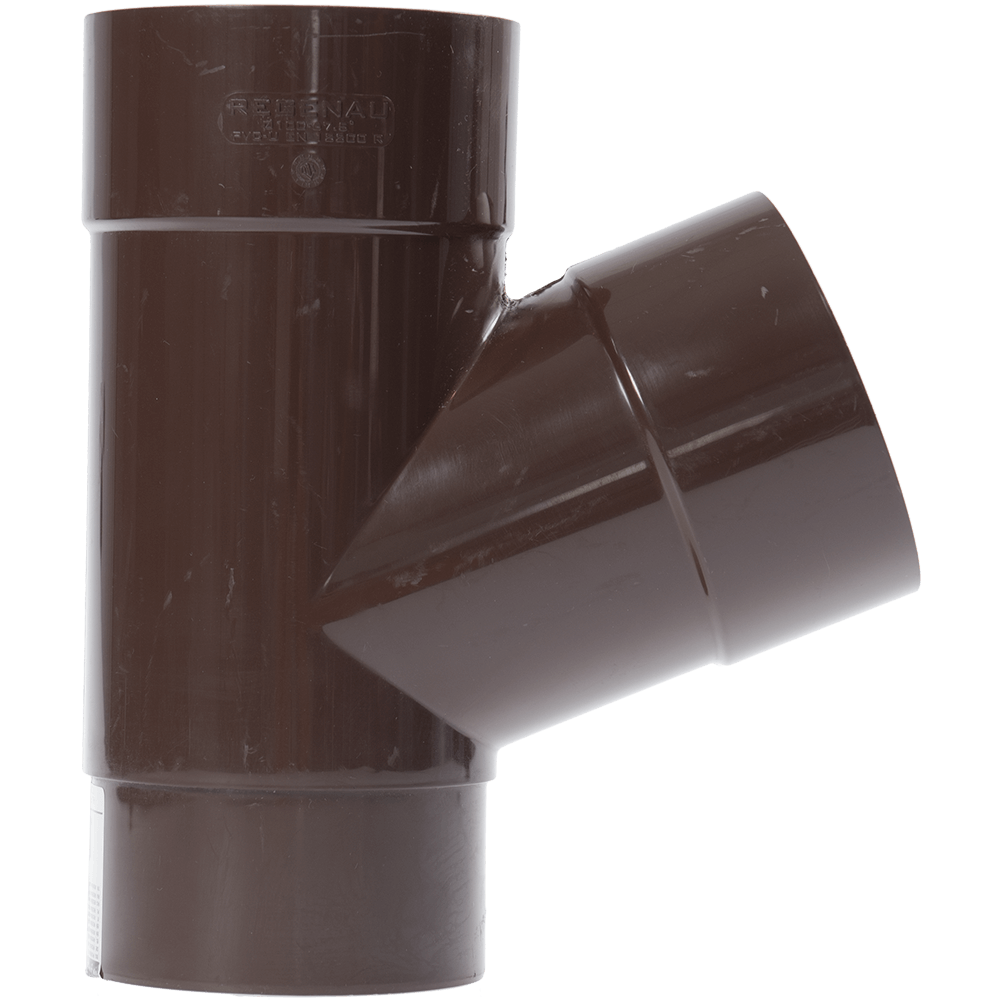 Ramificatie pentru burlan, PVC, D100 mm, 67.5°,maro