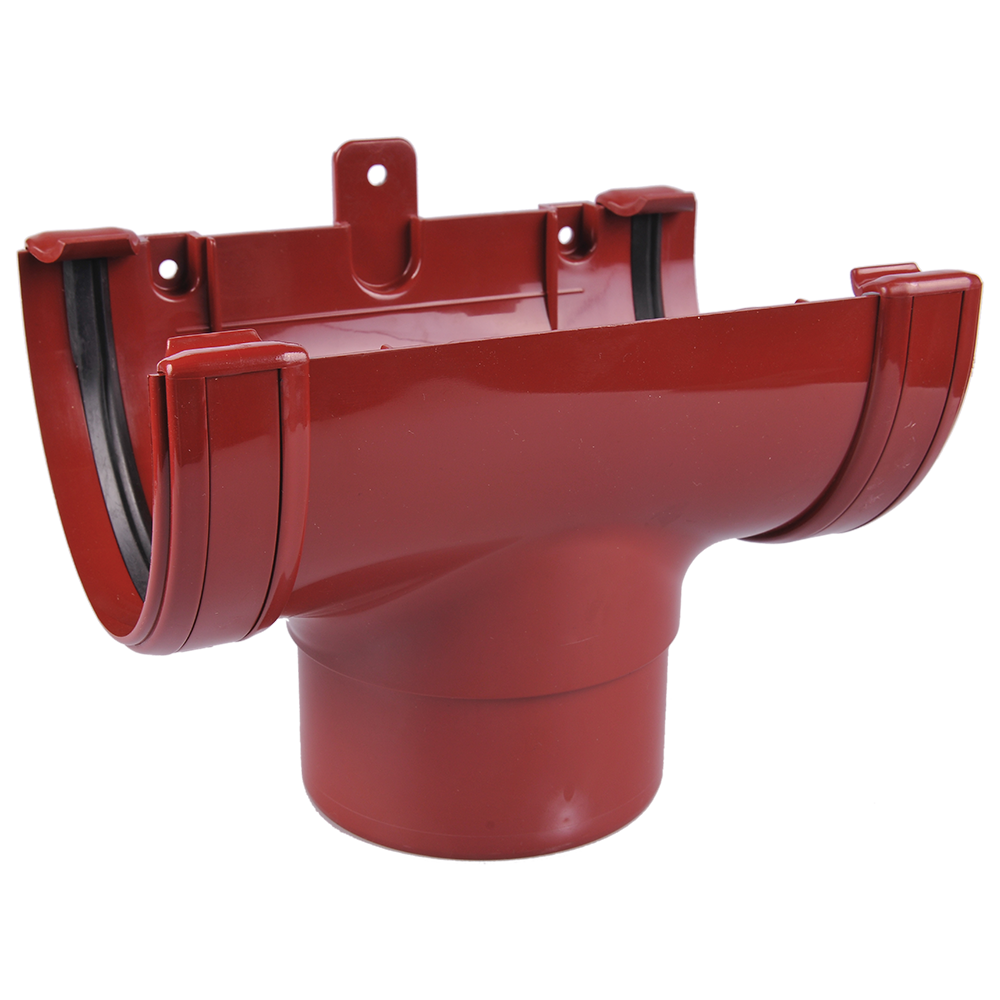 Racord jgheab – burlan, PVC, Regenau, 125/100 mm, rosu RAL 3011