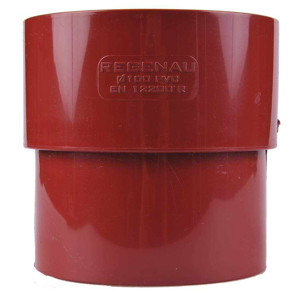 Mufa burlan, PVC, Regenau, rosu RAL 3011, diam. 100 mm