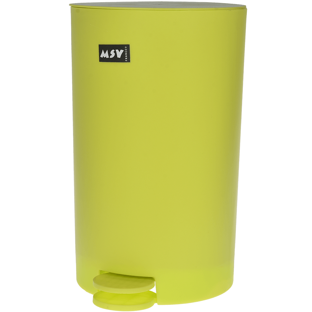 Cos gunoi cu pedala MSV, plastic, verde, 3 l