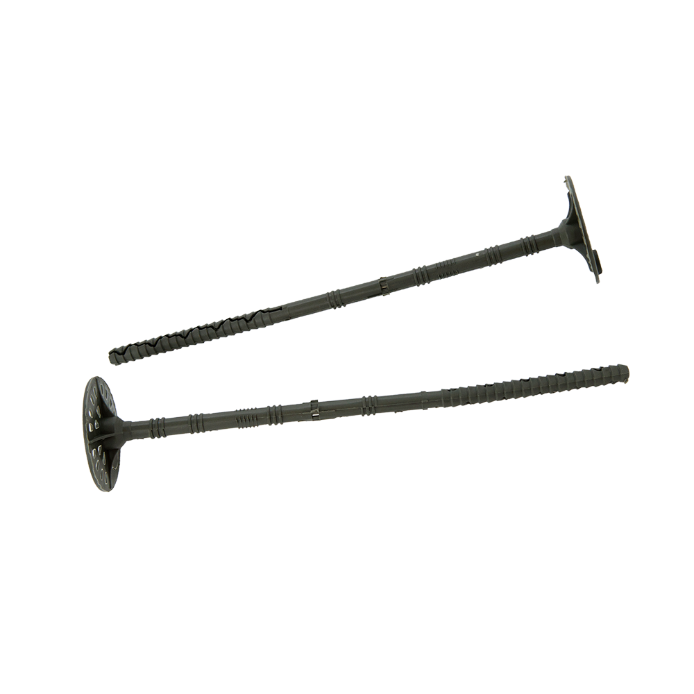 Dibluri pentru fixare polistiren, plastic, 200 mm, gri, 50 buc / pachet