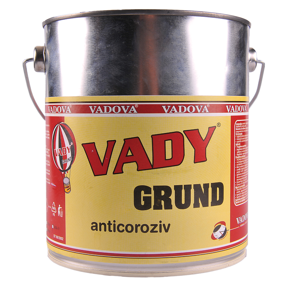 Grund pentru metal Vady, interior/exterior, rosu oxid, 2.5 l