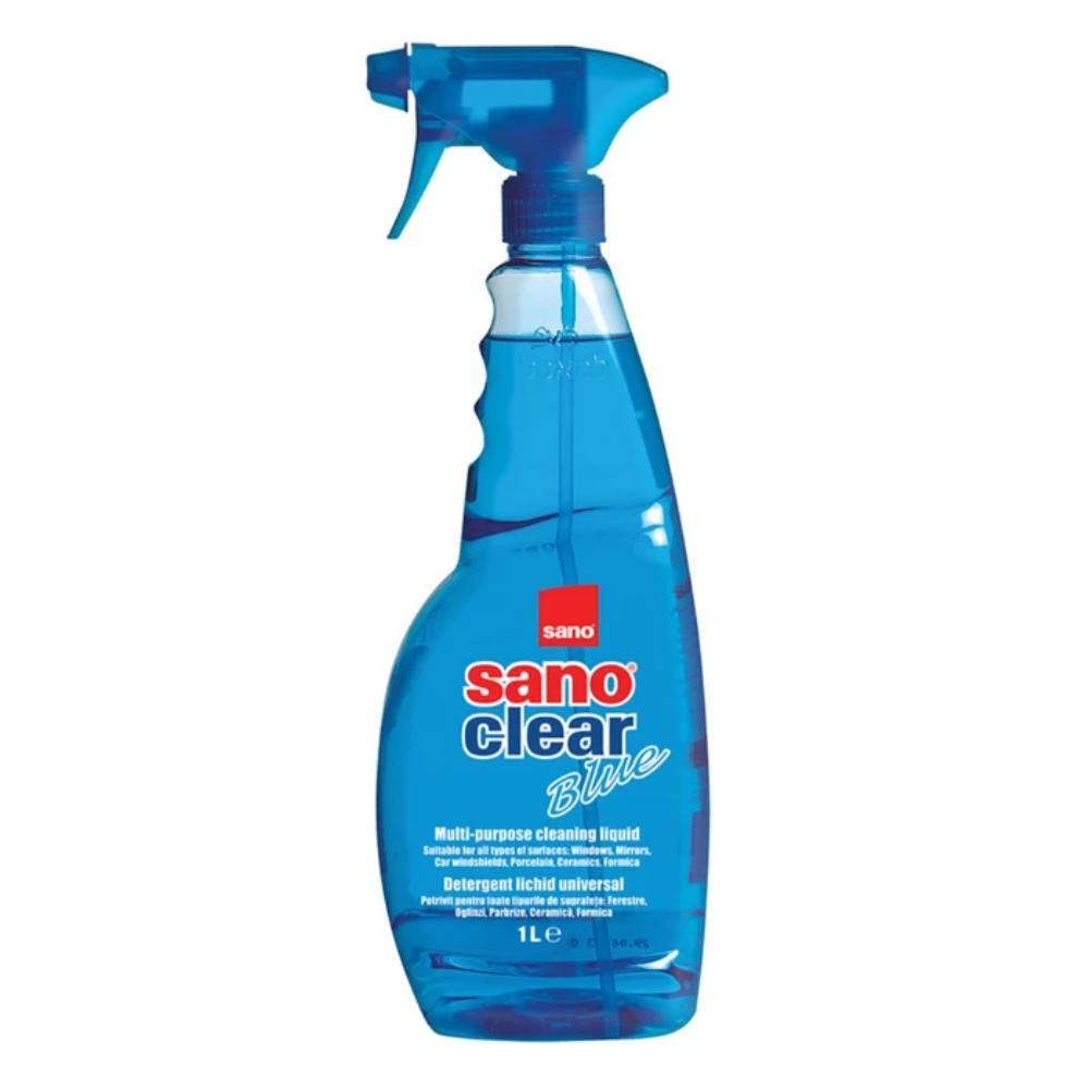 Solutie universala curatat geamuri Sano Clear cu pulverizator 1 L