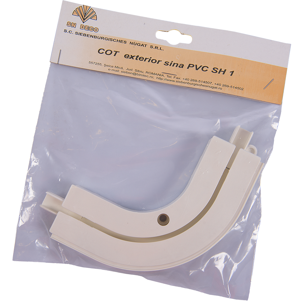 Cot exterior sina tavan SH1, PVC, alb, 1 canal