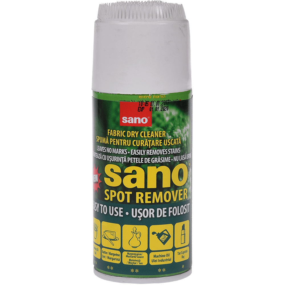 Solutie spray pentru indepartarea petelor, Sano Spot remover, cu perie, 170 ml
