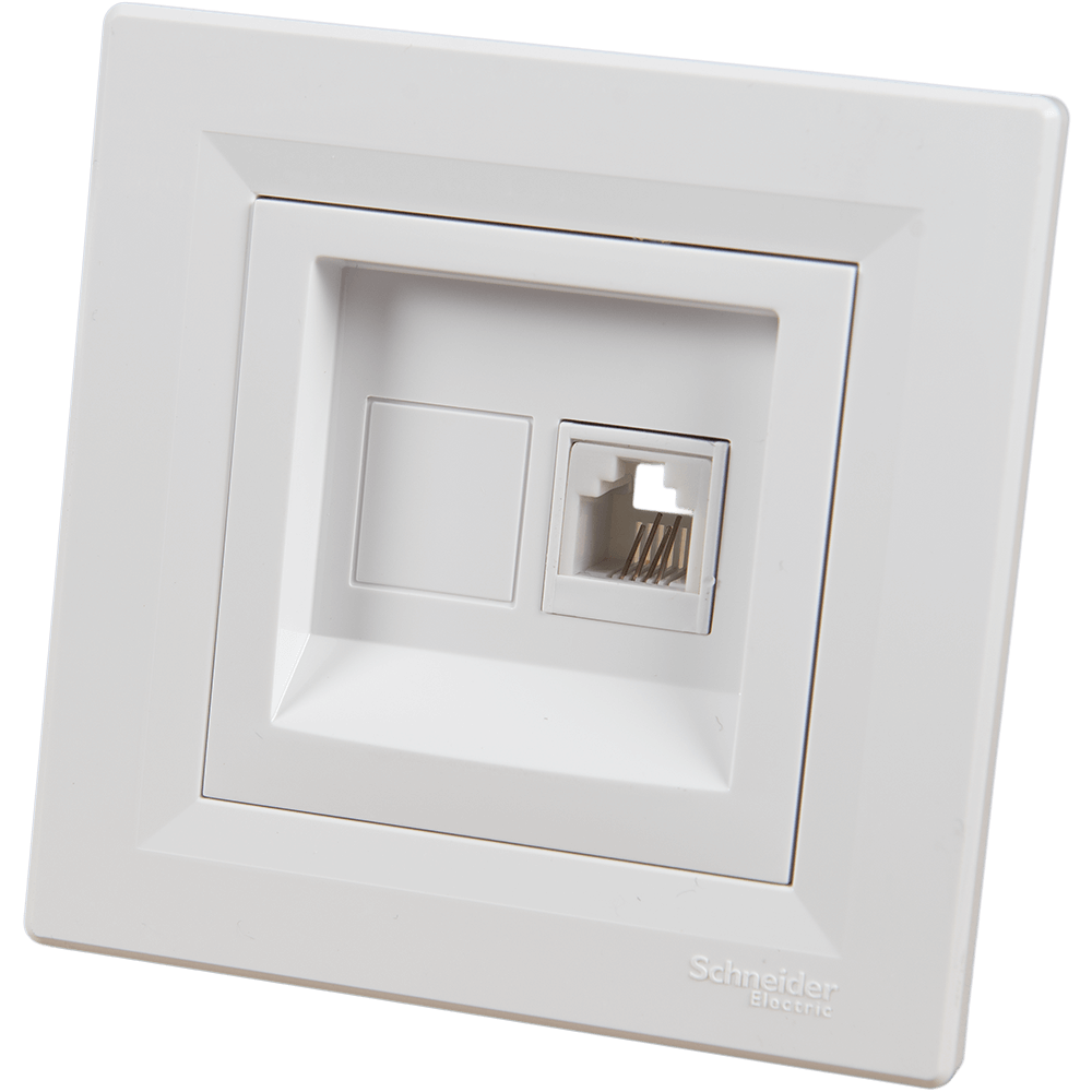 Priza date RJ45 UTP cat 5E Asfora, Schneider EPH4300121, alb