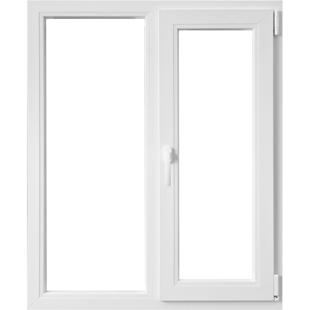 Fereastra PVC, 5 camere, deschidere dreapta oscilobatant, alb, 116 x 116 cm