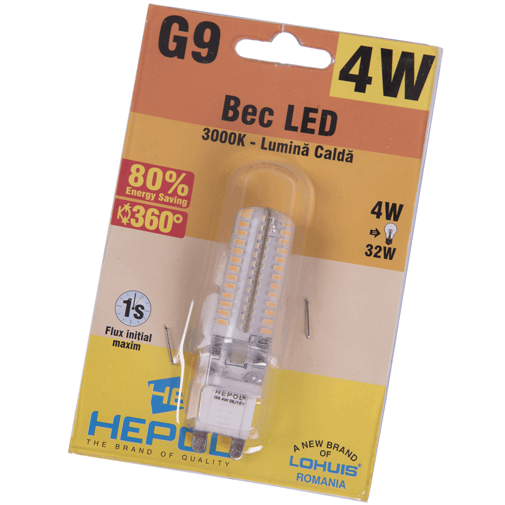 Bec Led Silicon Hepol G9 4W