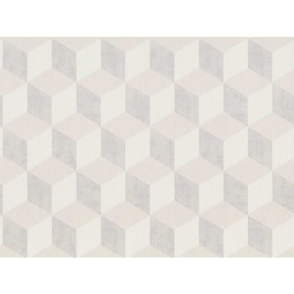 Tapet vinil Cubiq 220363, bej, model geometric 3D, 10 x 0.53 m