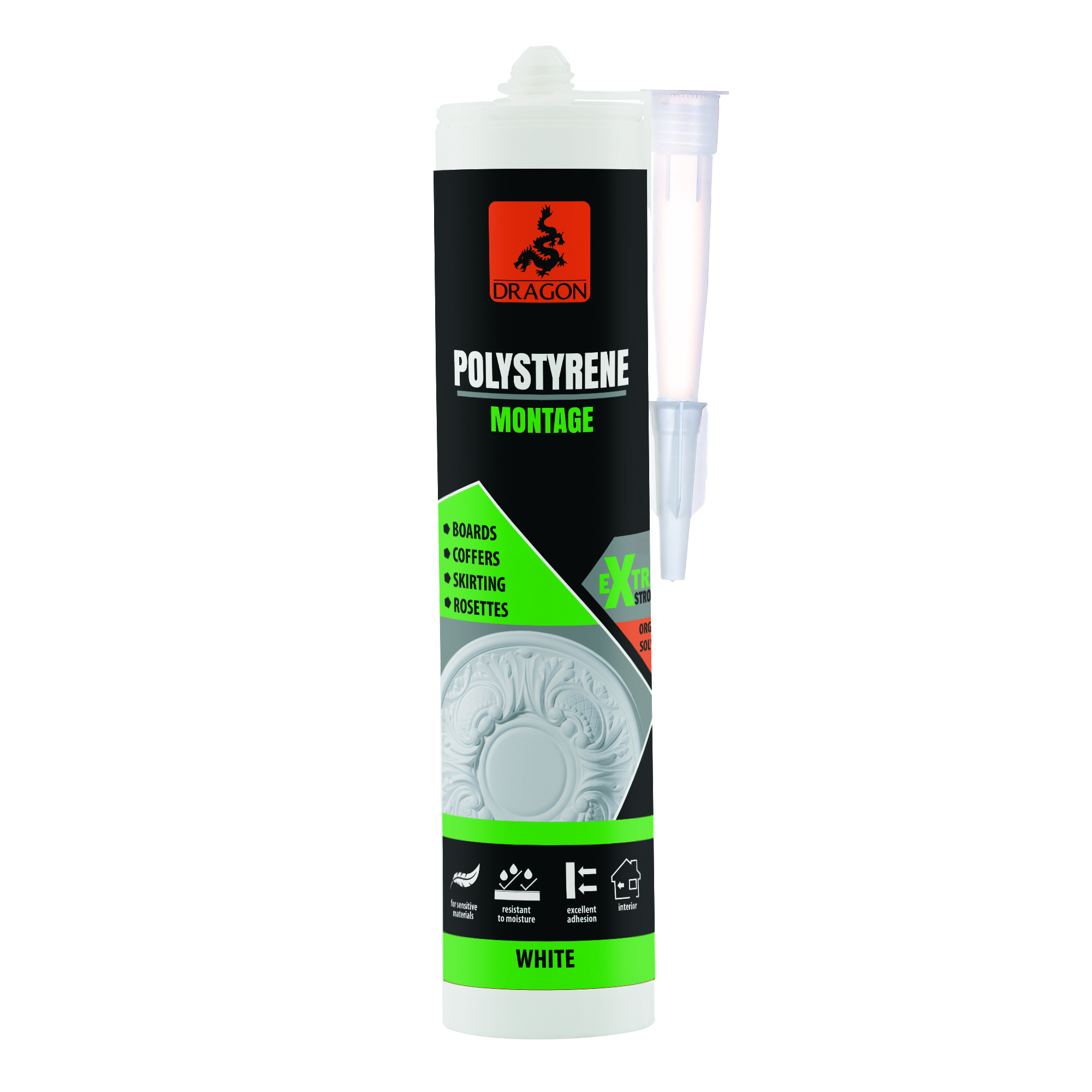 Adeziv pentru placi si profile decorative polistiren Dragon, 280 ml