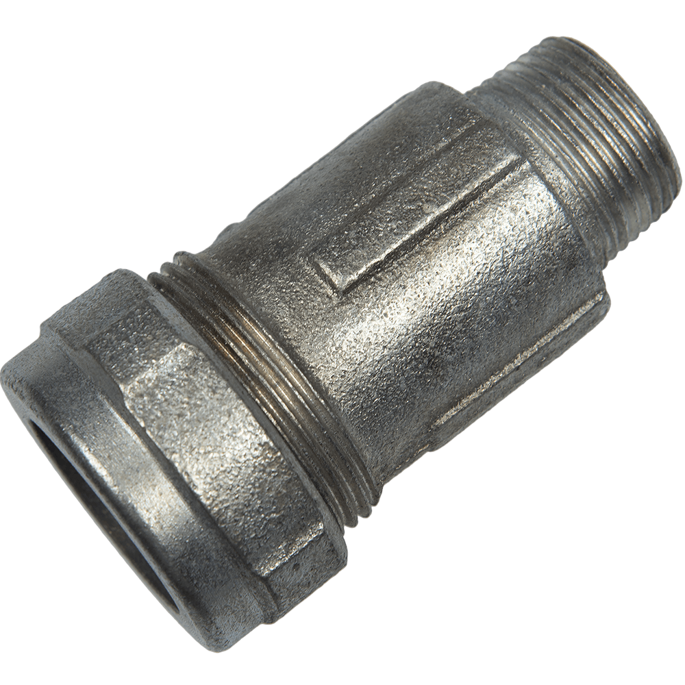 Mufa rapida, filet interior-exterior, fonta zincata, 3/4 inch