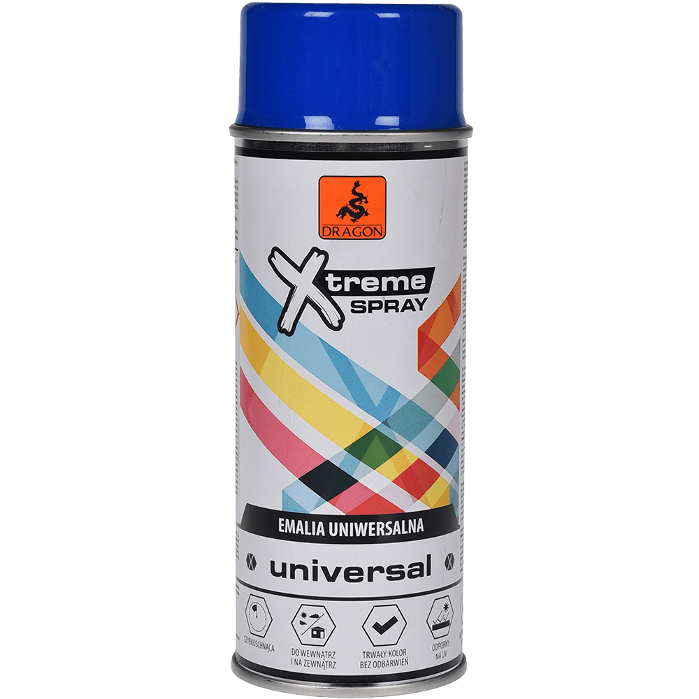 Vopsea spray universala Dragon Xtreme, bleu inchis, lucios, interior/exterior, 400 ml