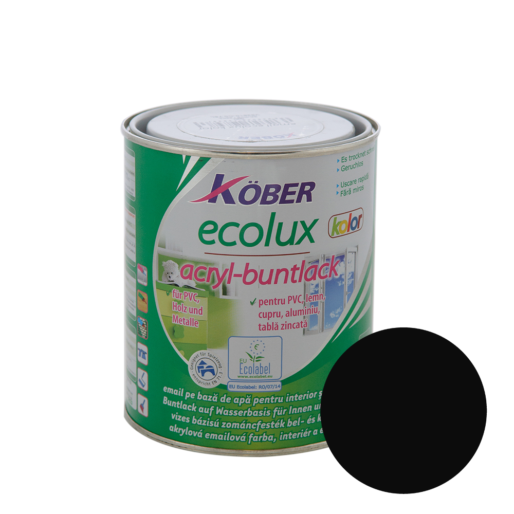 Email Ecolux Kolor negru 0,75 L