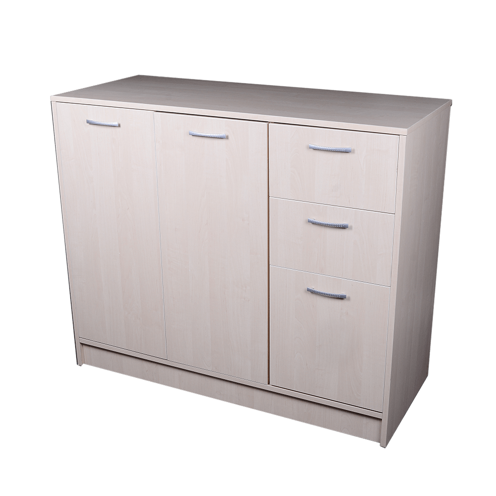 Comoda pal melaminat, mesteacan, 120 x 100 x 50 cm