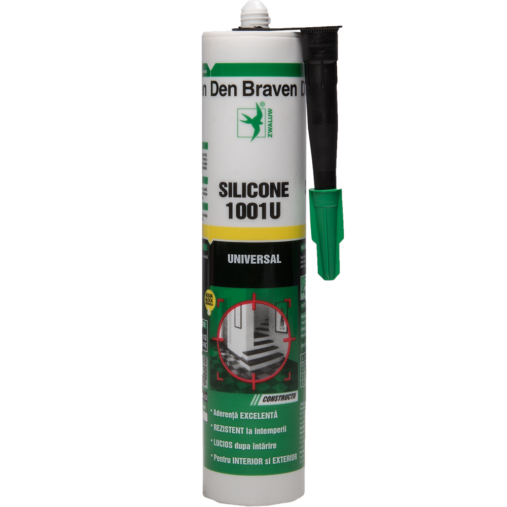 Silicon universal Den Braven 1001 U, negru, interior / exterior, 280 ml