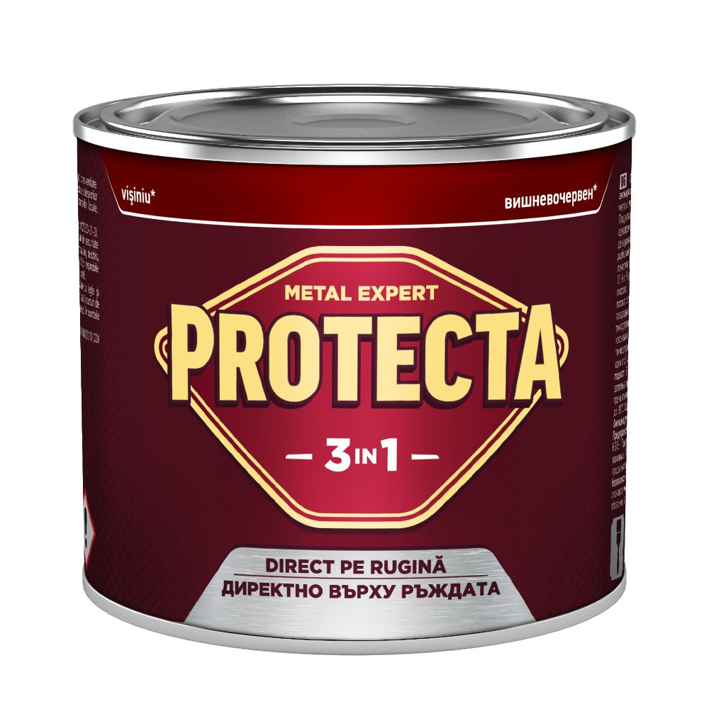 Vopsea alchidica/email Protecta 3 in 1, visiniu, interior/exterior, 2,5 L