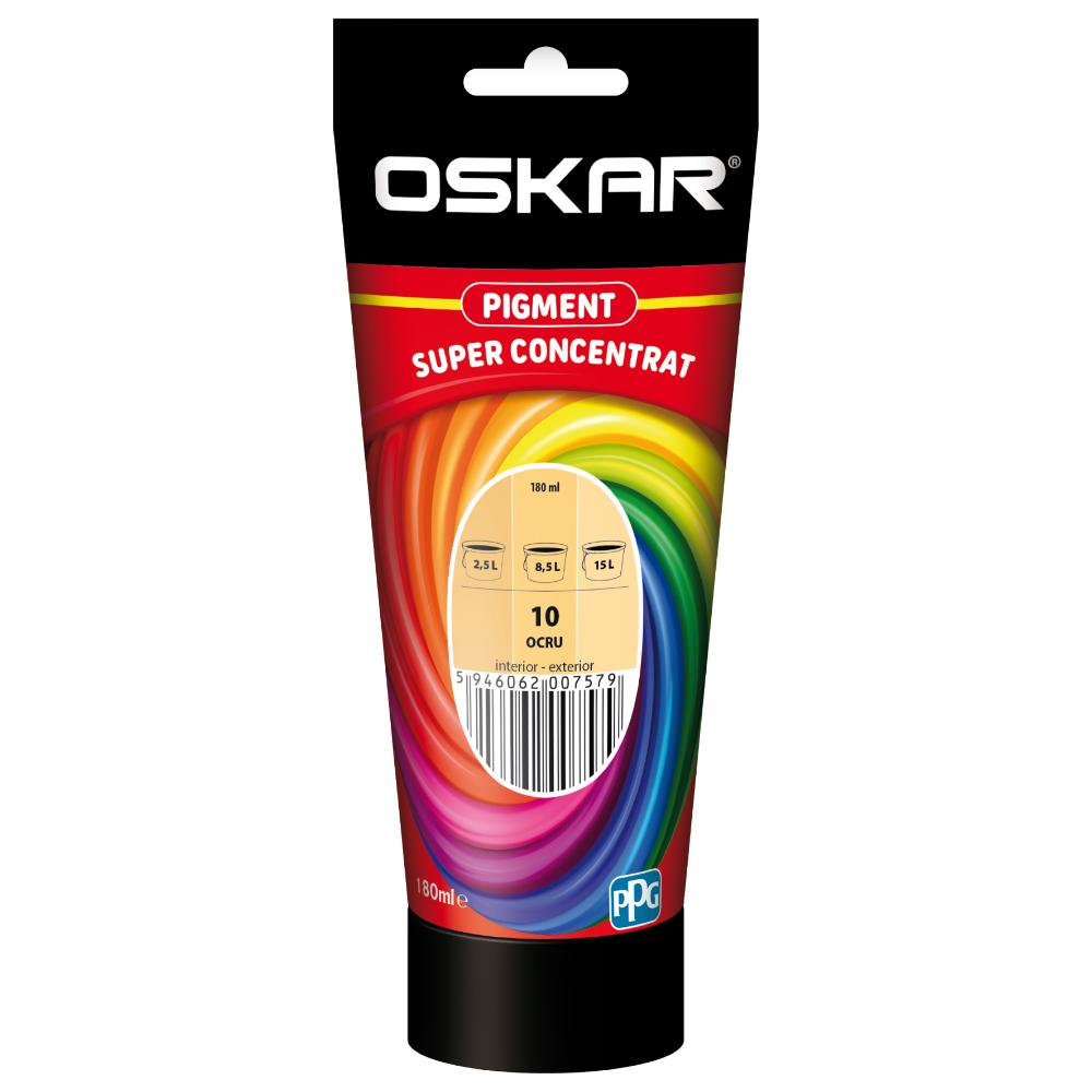 Pigment super concentrat Oskar, interior, pentru vopsea lavabila, ocru, 180 ml