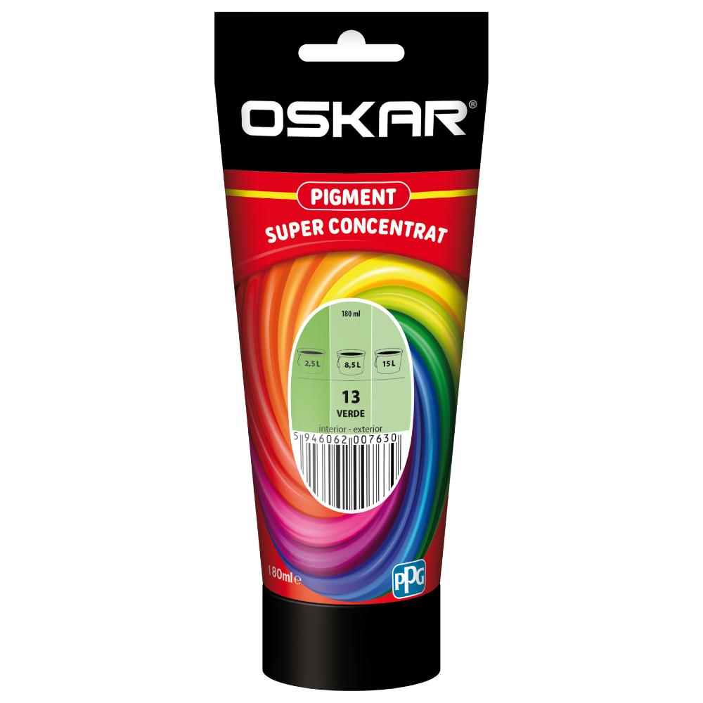 Pigment super concentrat Oskar, interior, pentru vopsea lavabila, verde, 180 ml