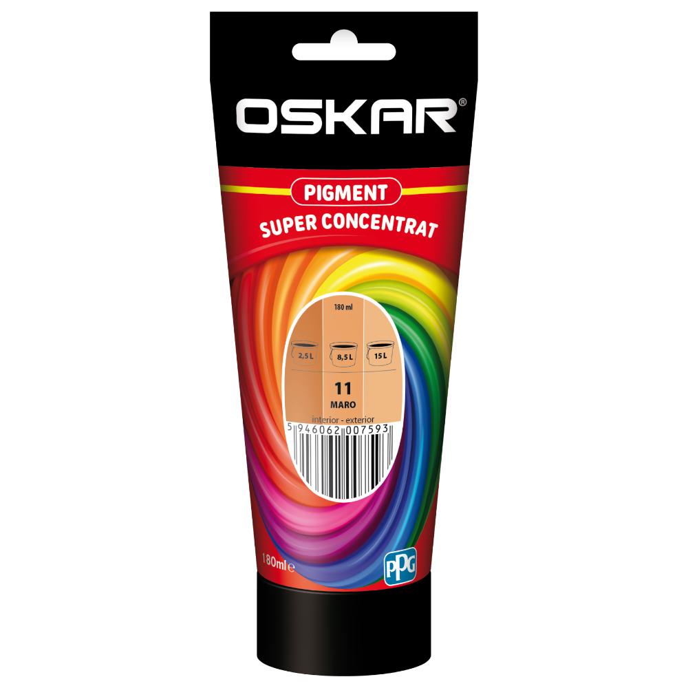 Pigment super concentrat Oskar, interior, pentru vopsea lavabila, maro, 180 ml