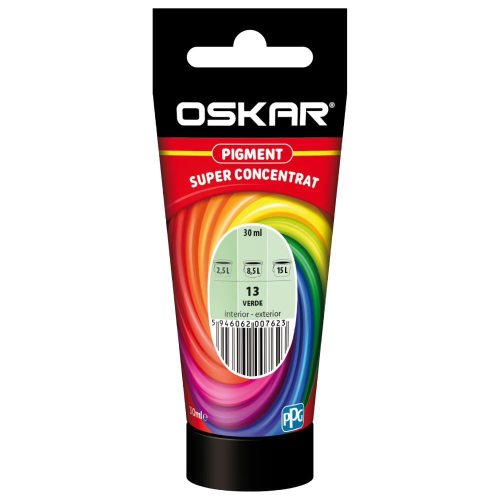 Pigment super concentrat Oskar, interior, pentru vopsea lavabila, verde, 30 ml