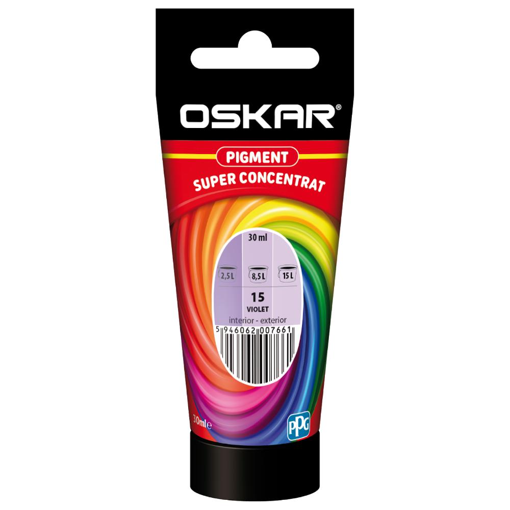 Pigment super concentrat Oskar, interior, pentru vopsea lavabila, violet, 30 ml