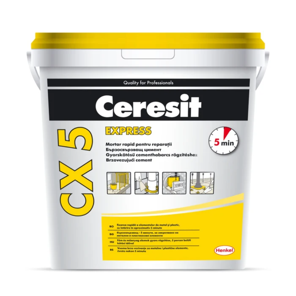 Mortar rapid de reparatii Ceresit CX5, interior, 5 kg