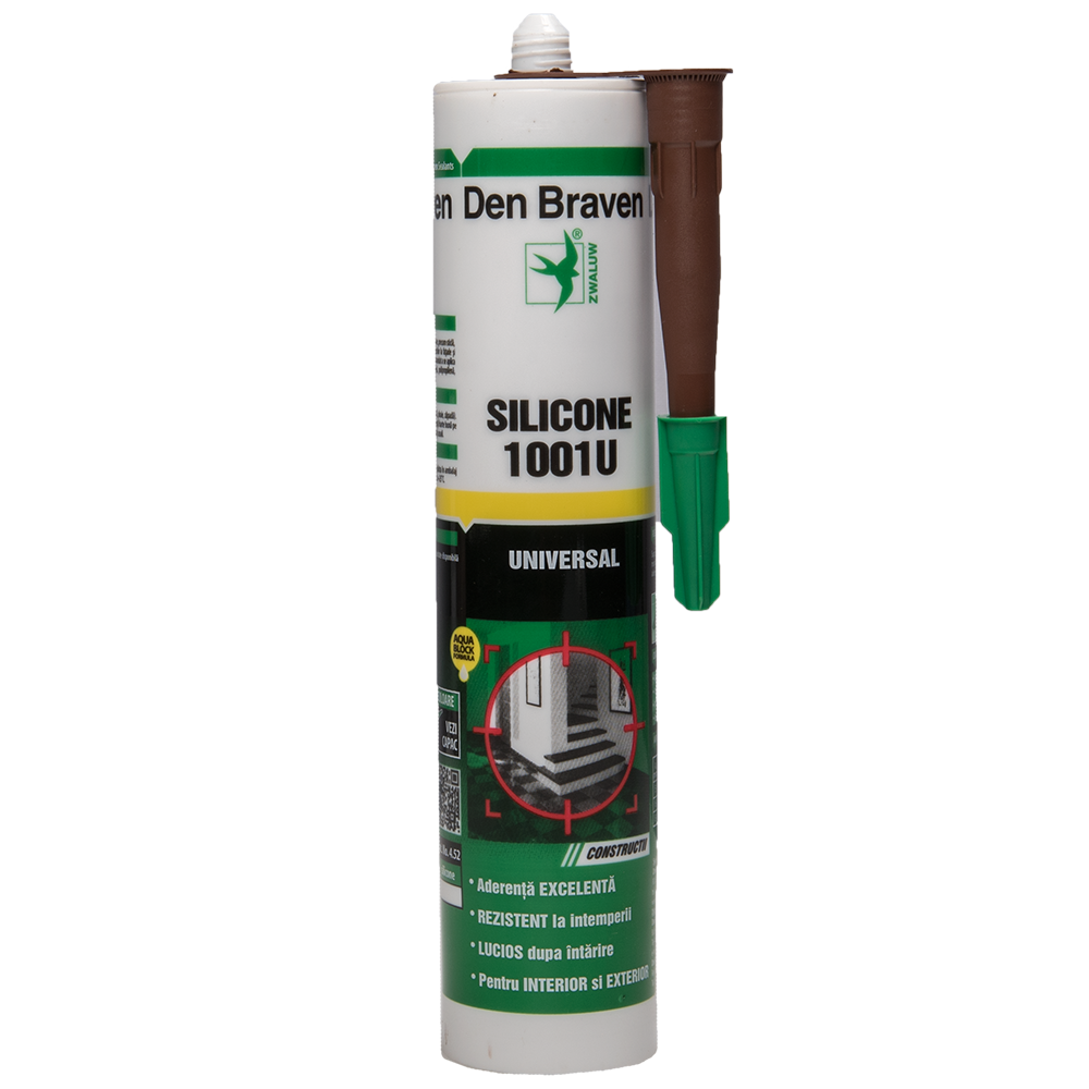 Silicon universal Den Braven 1001 U, maro, interior / exterior, 280 ml
