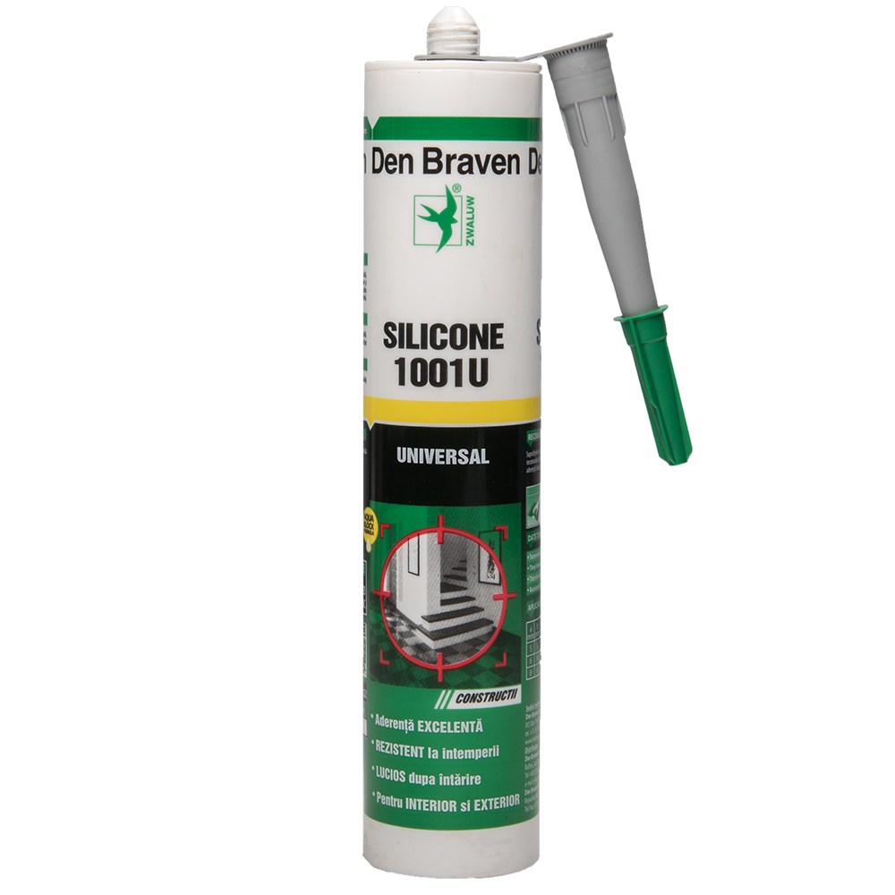 Silicon universal Den Braven 1001 U, gri, interior / exterior, 280 ml