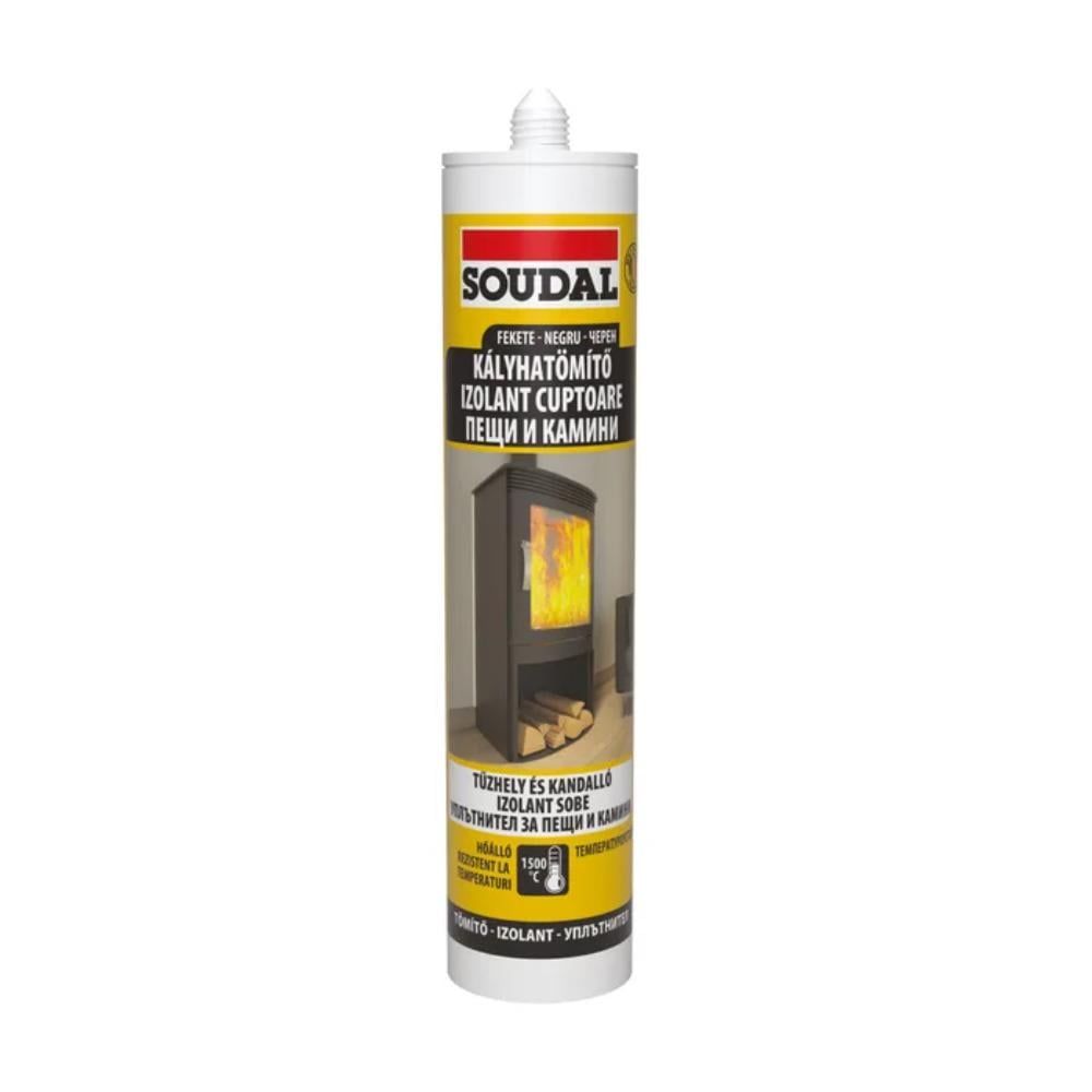 Mastic pentru temperaturi inalte Calofer, Soudal, negru, 280 ml