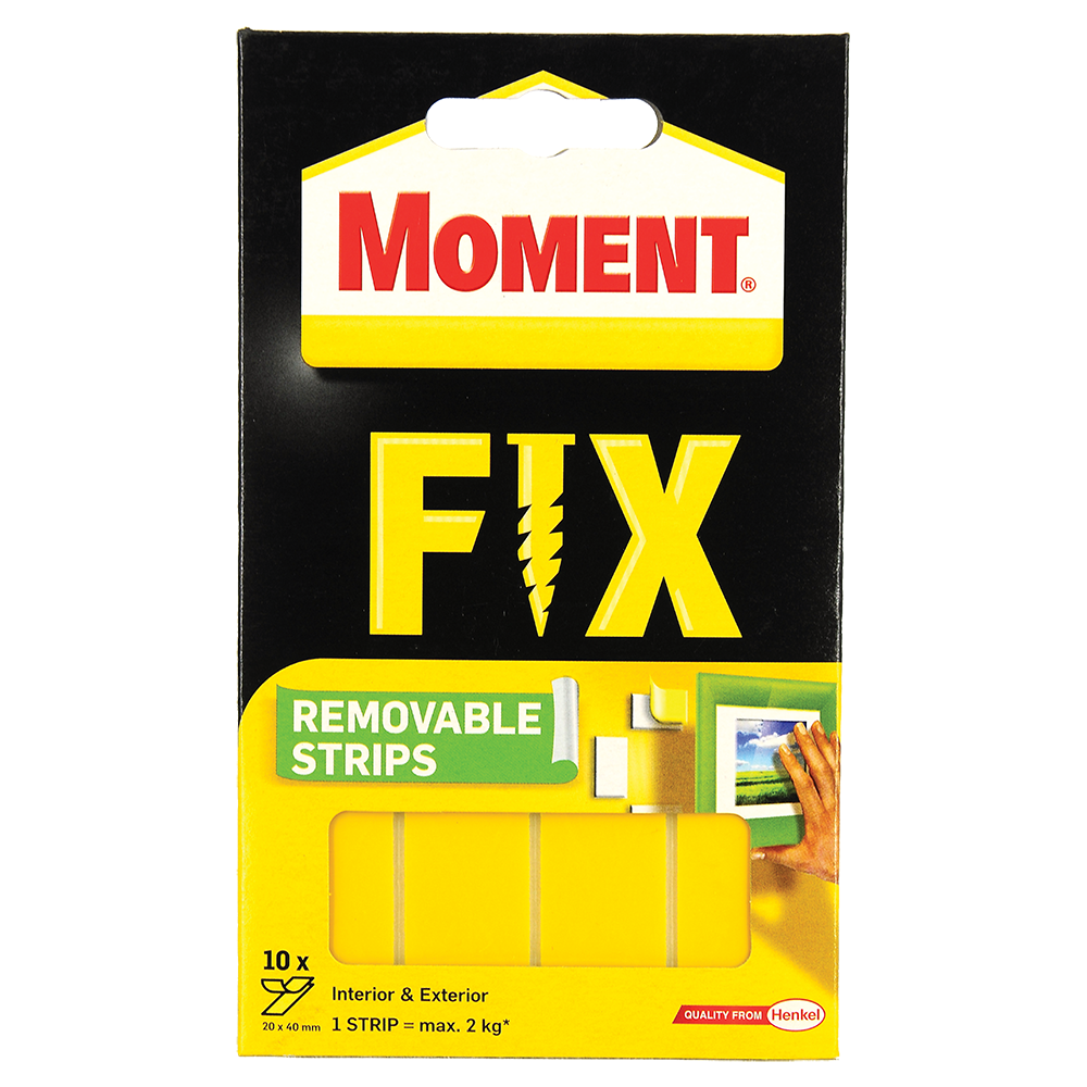 Banda dublu adeziva detasabila, Moment Fix, 10 buc/set