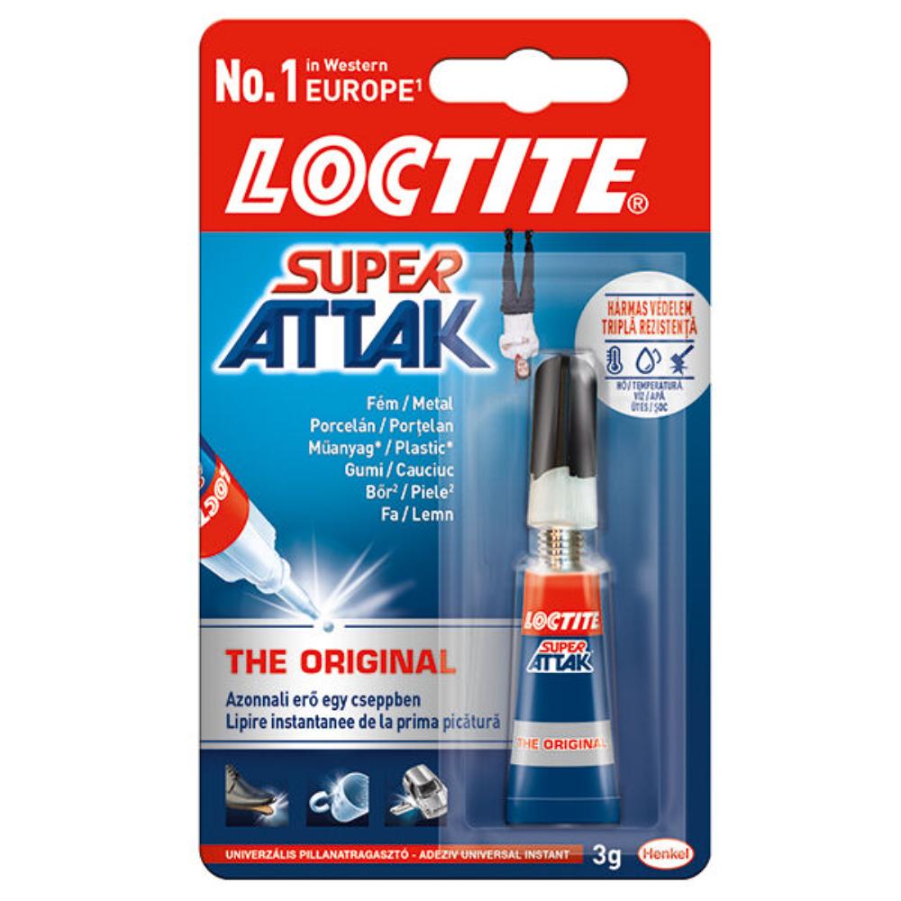 Adeziv universal, Loctite Super Attack, transparent, 3 g