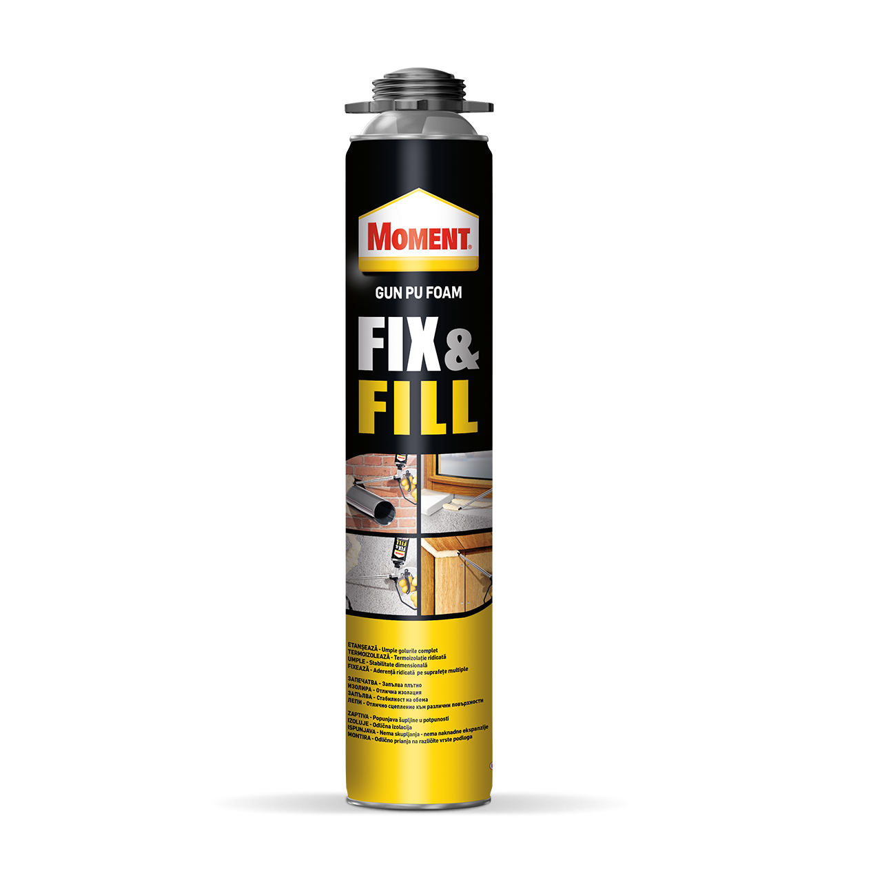 Spuma poliuretanica pentru montaj, aplicare cu pistol, Moment Fix & Fill, 700 ml