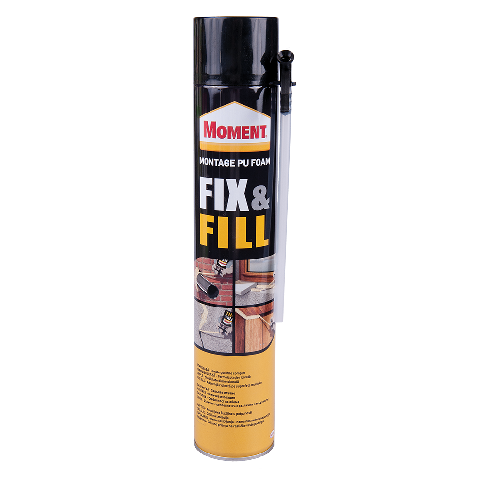 Spuma poliuretanica pentru montaj, cu aplicare manuala, Moment Fix & Fill, 650 ml