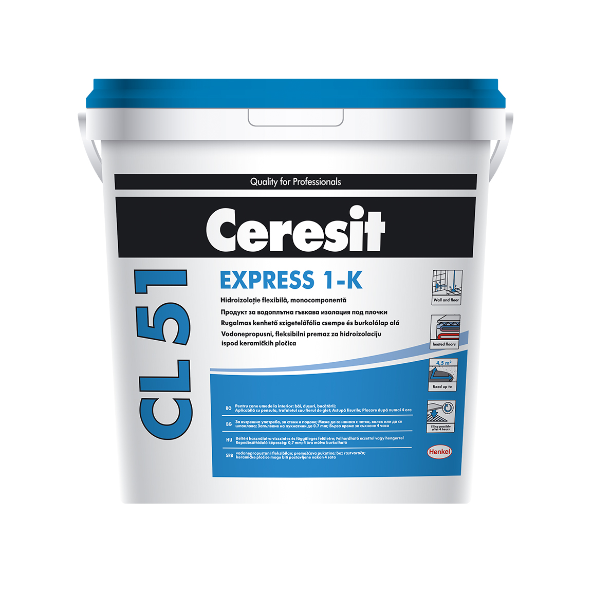 Hidroizolatie flexibila Ceresit CL 51, impermeabila, pensulabila, 5 kg