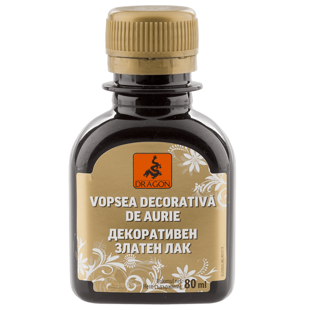 Vopsea decorativa Dragon, auriu, interior/extrerior, 80 ml
