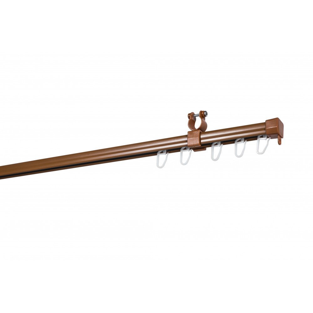 Sina U pentru perdea, metal, cires, 250 cm