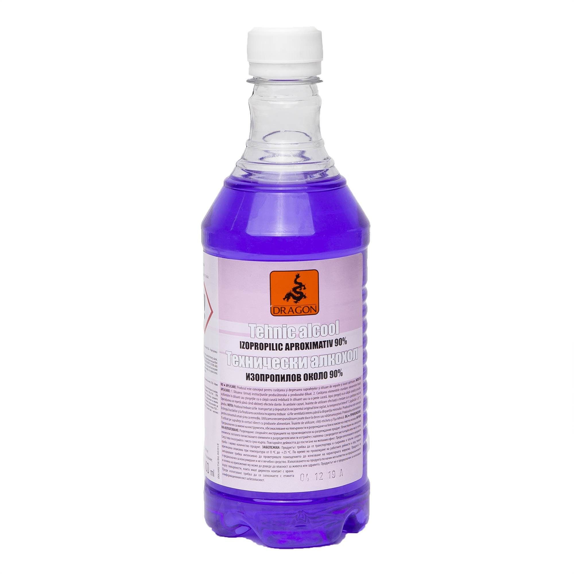 Alcool tehnic izopropilic 90% Dragon, 0,5 l
