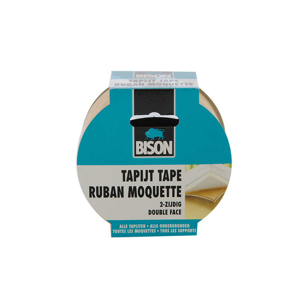 Banda dublu adeziva pentru mocheta, Bison, Carpet Tape, transparent, 0.05 x 10 m