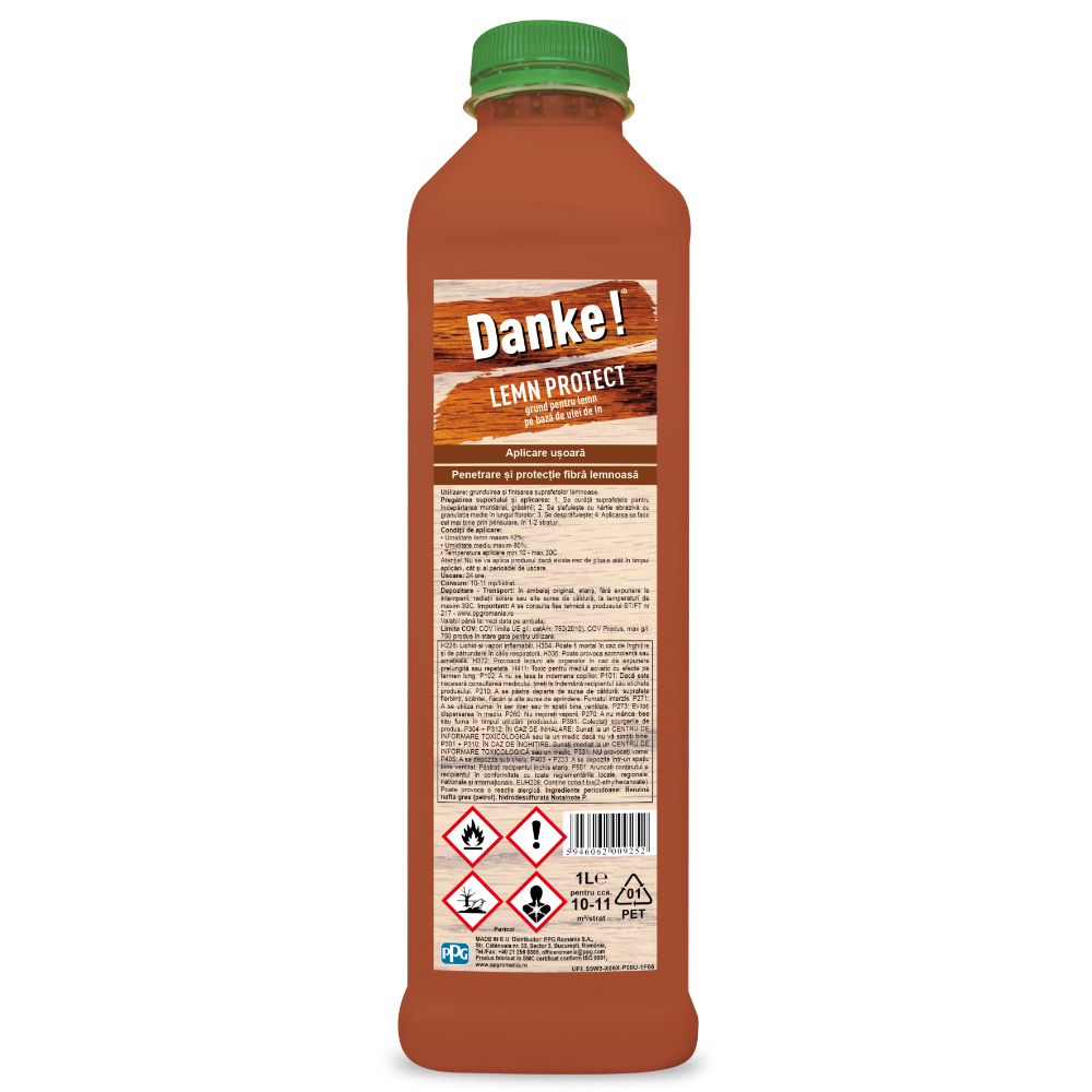 Ulei de in Danke, lemn protect, incolor, 1l