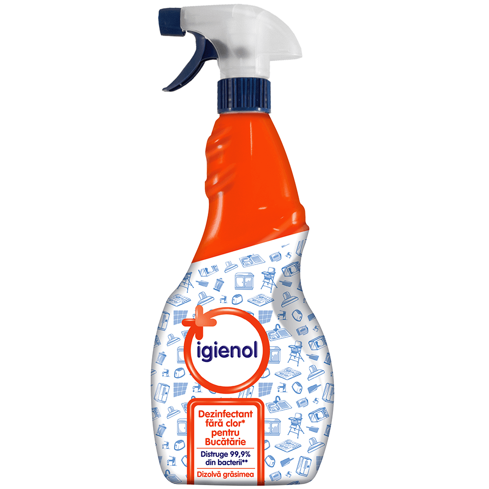Dezinfectant antibacterian pentru bucatarie, Igienol, fara clor, 750 ml