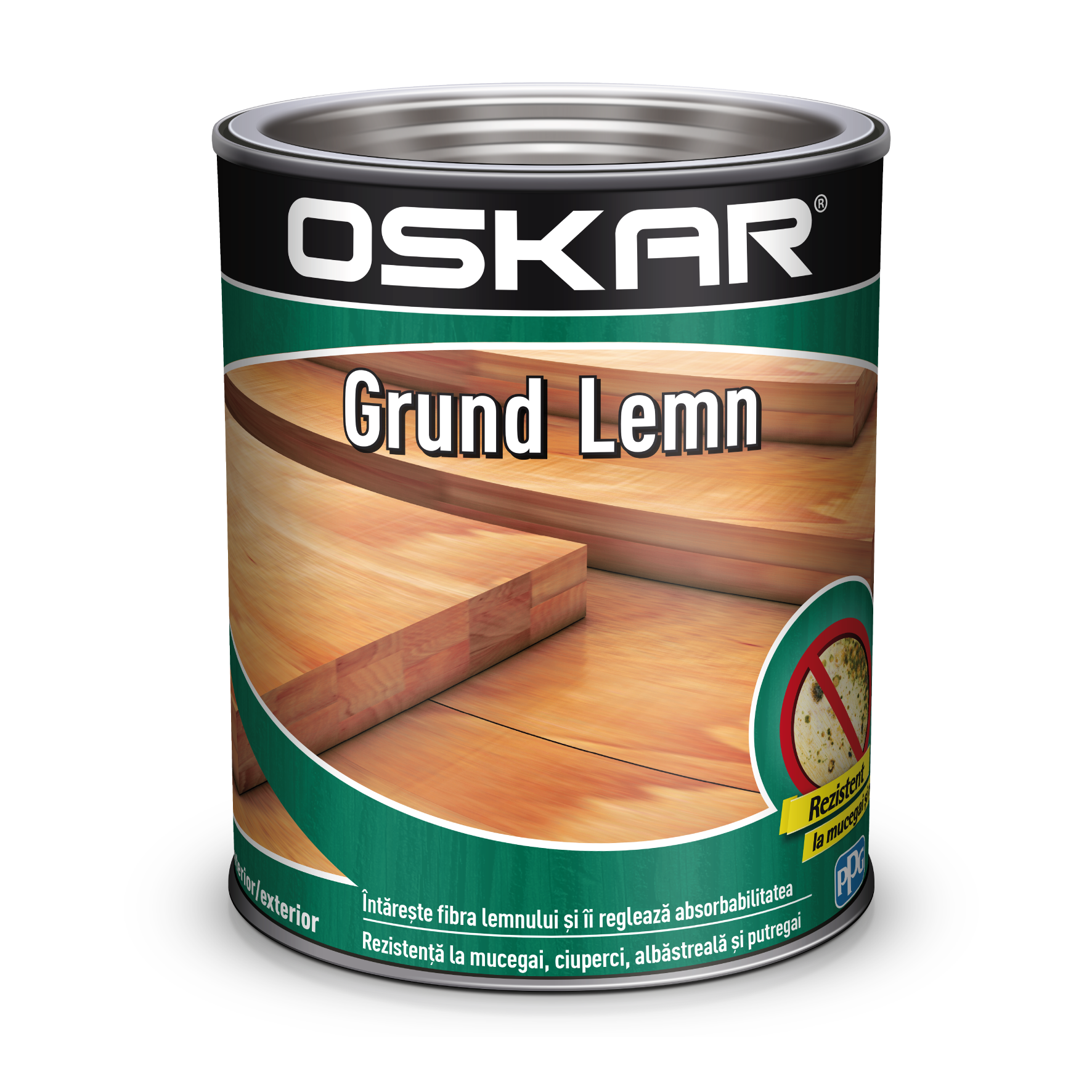 Grund pentru lemn, Oskar, interior/exterior, transparent, 2.5 l
