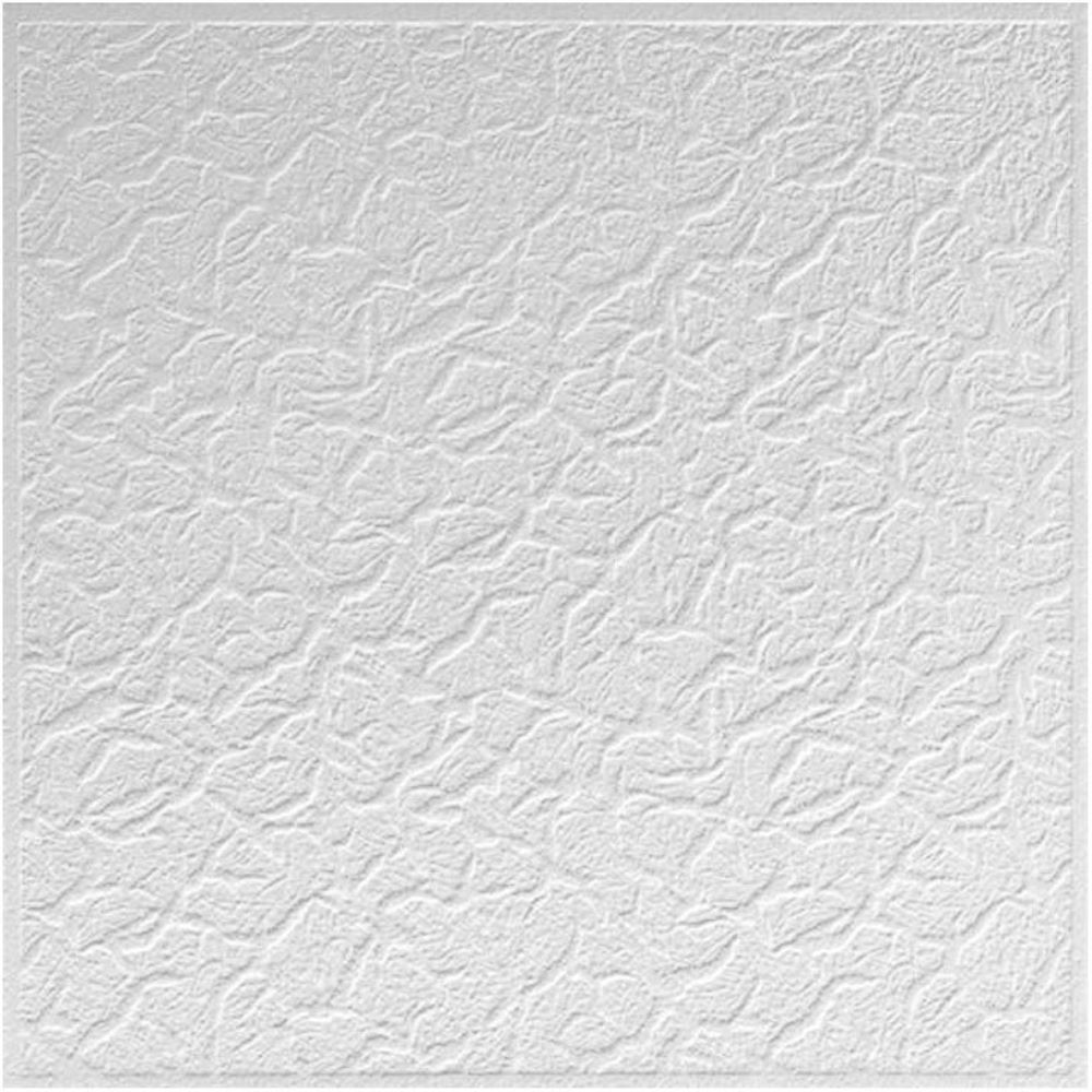 Plafon decorativ Targoviste, polistiren expandat, alb, clasic, 50 x 50 cm, 6 mm