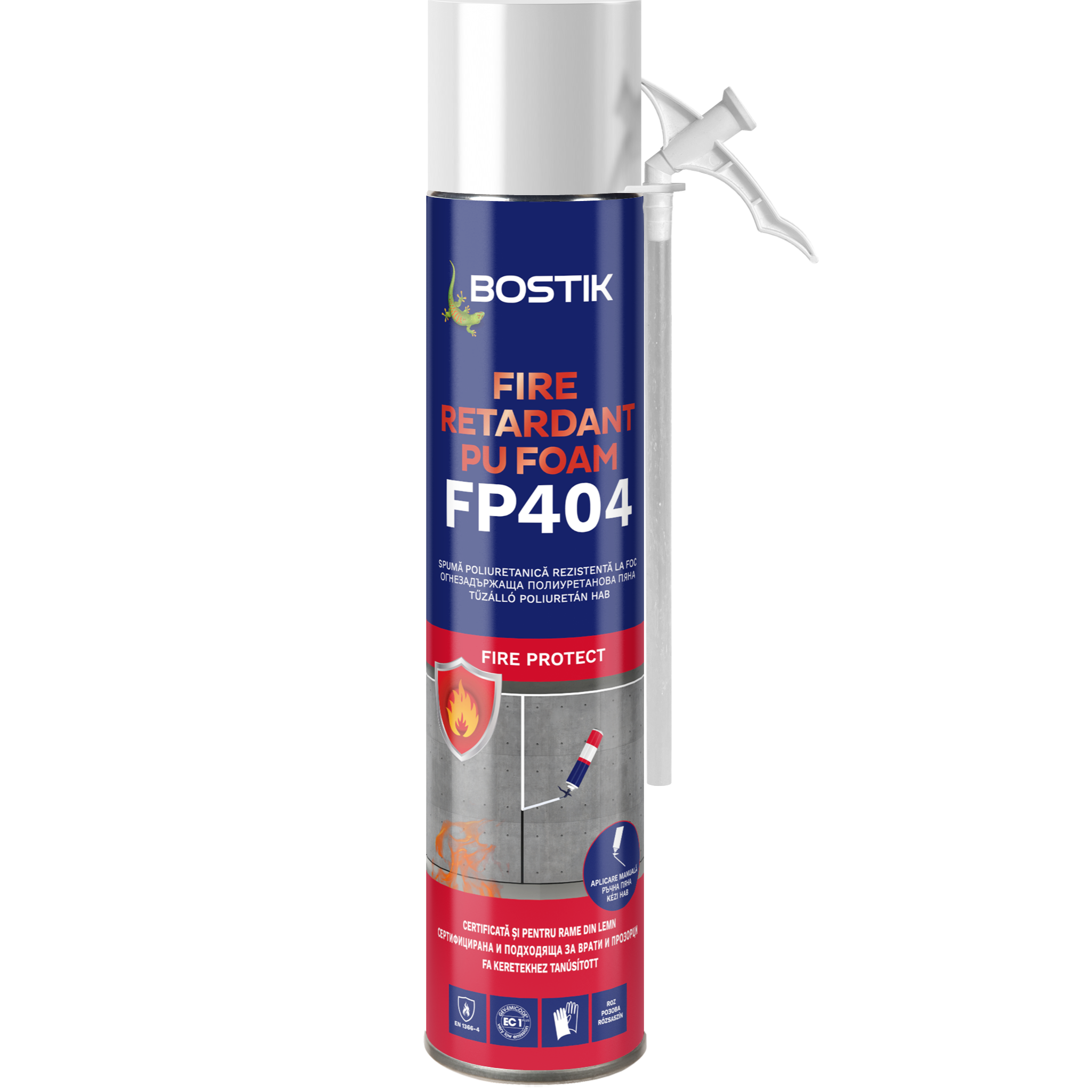 Spuma poliuretanica rezistenta la foc, cu aplicare manuala, Den Braven, 700 ml