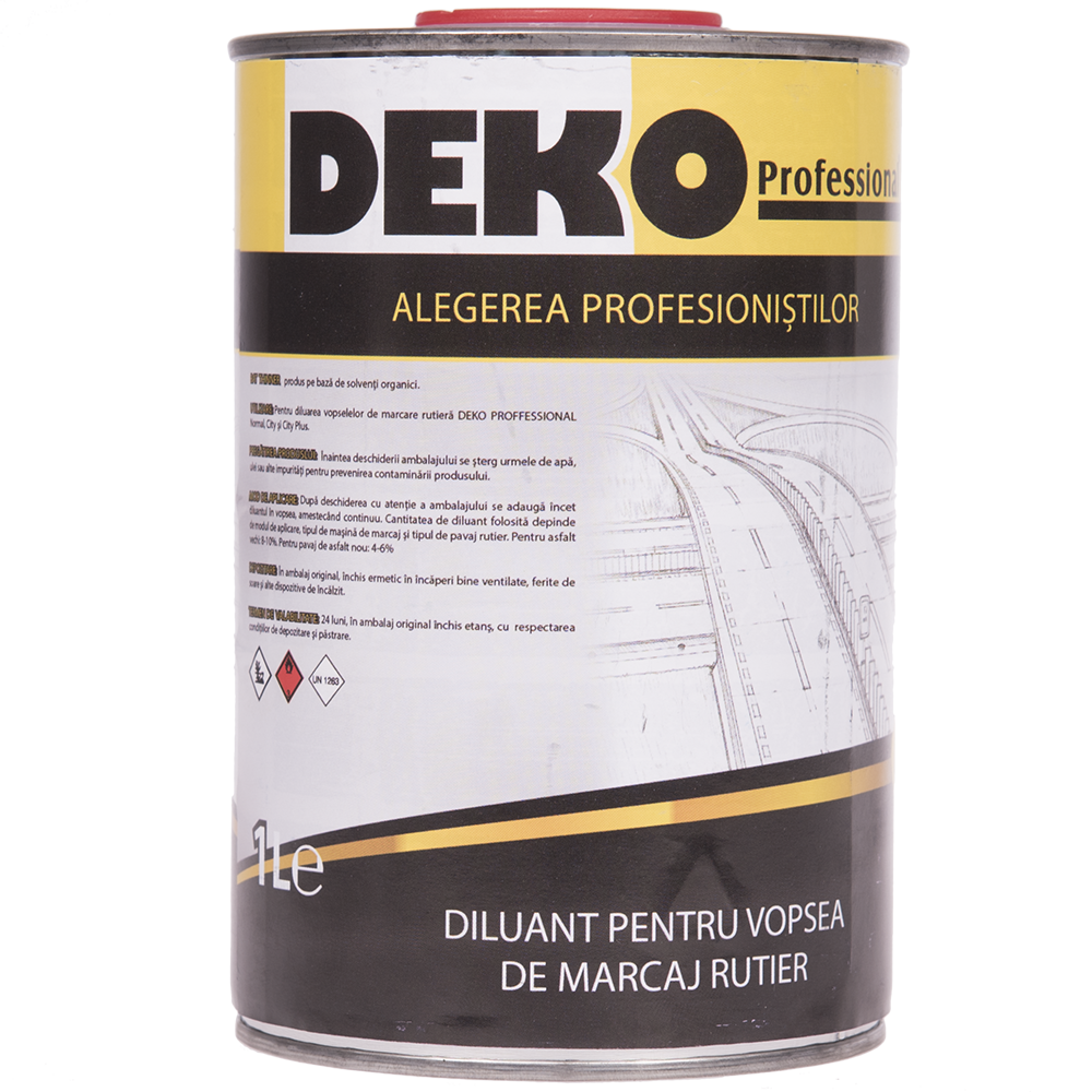 Diluant pentru vopselele de marcaj rutier Deko Professional, 1 l