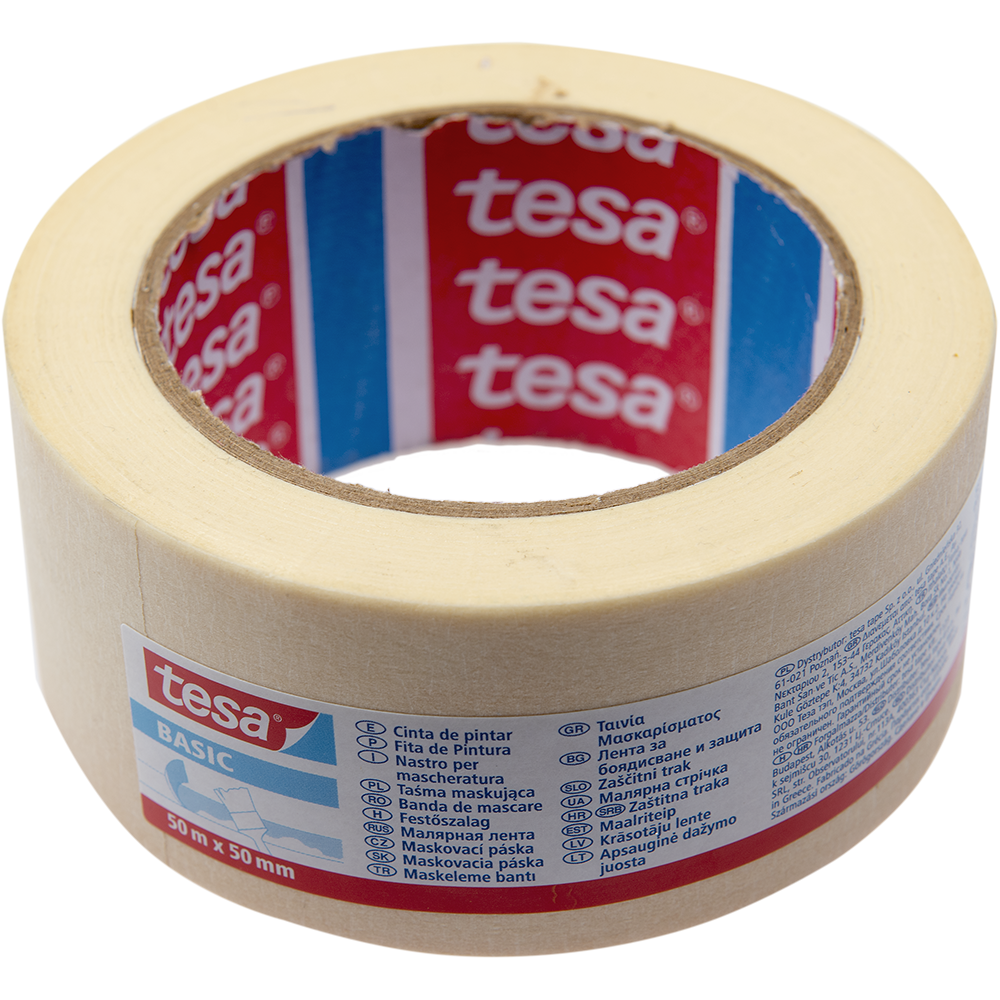 Banda mascare Tesa BASIC - 58599, crem-alb, interior, 50 mm