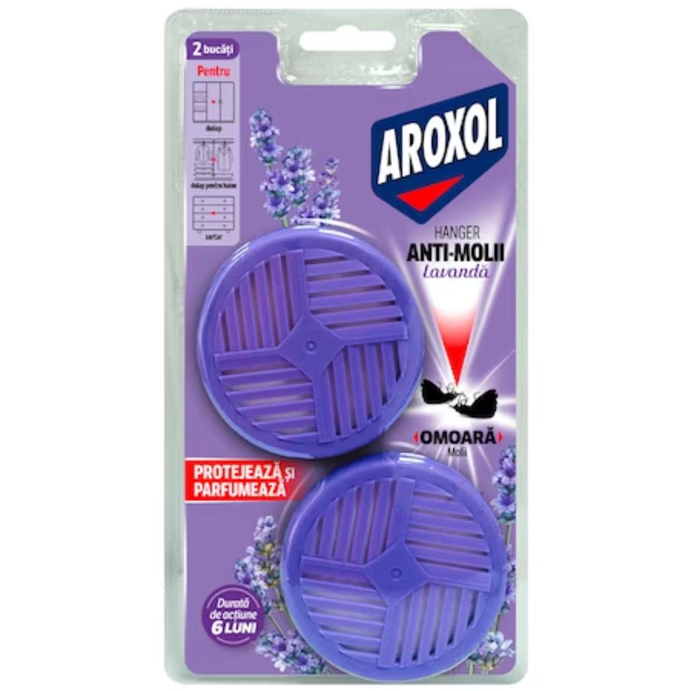 Agatatoare antimolii Aroxol, lavanda, 2 buc