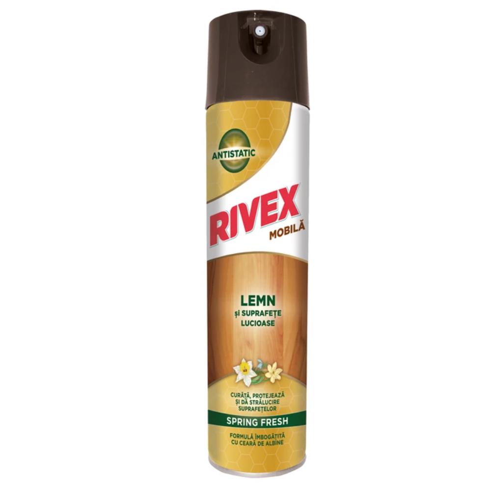 Spray pentru mobila Rivex cu parfum de lamaie, 300 ml