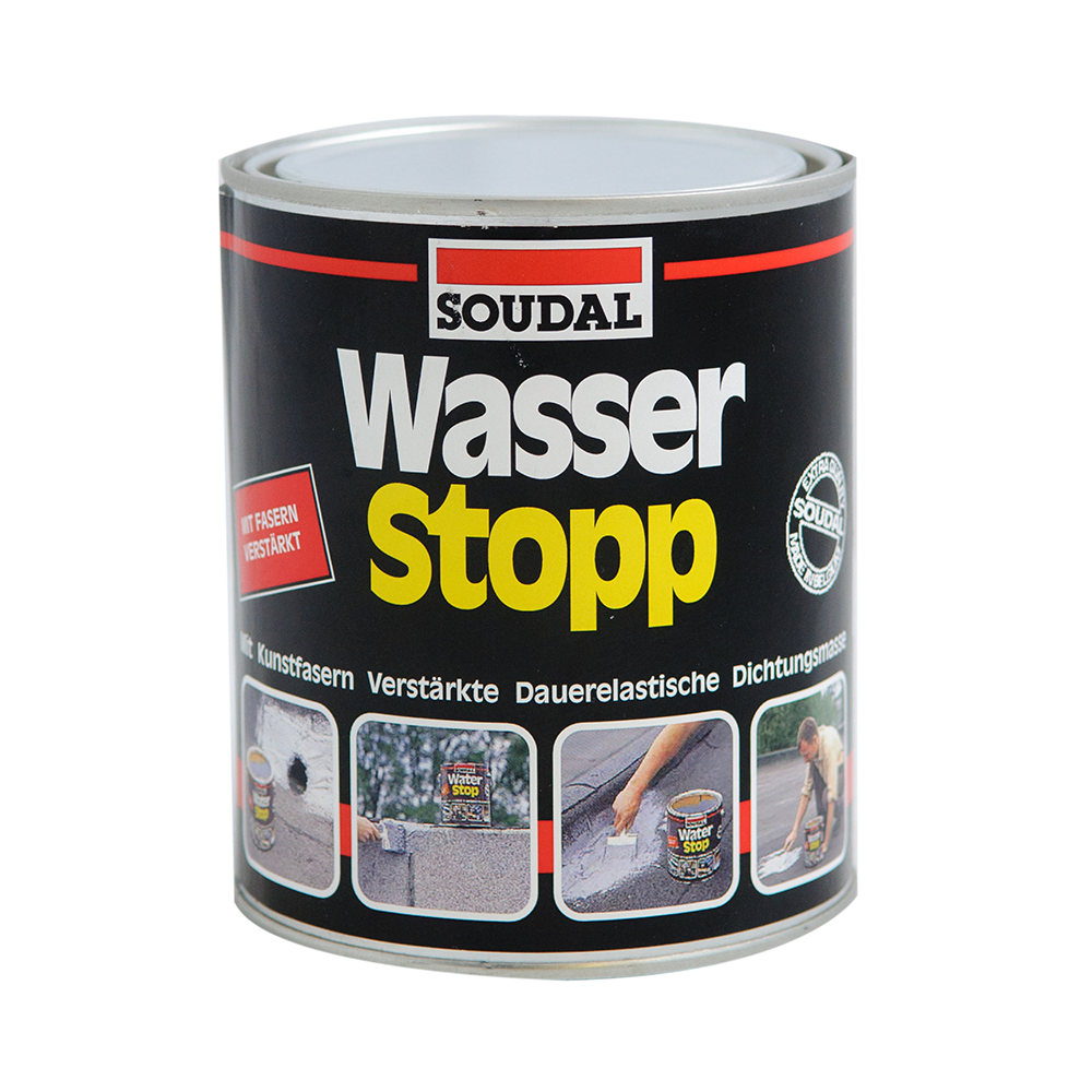 Pasta hidroizolanta acoperis Soudal Wasser Stop, gri, 750g