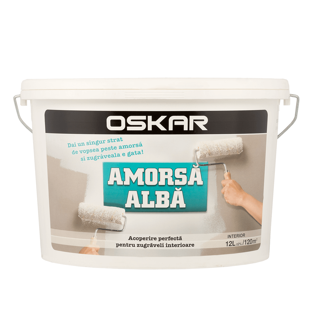 Amorsa perete Oskar, interior, alba, 12 L