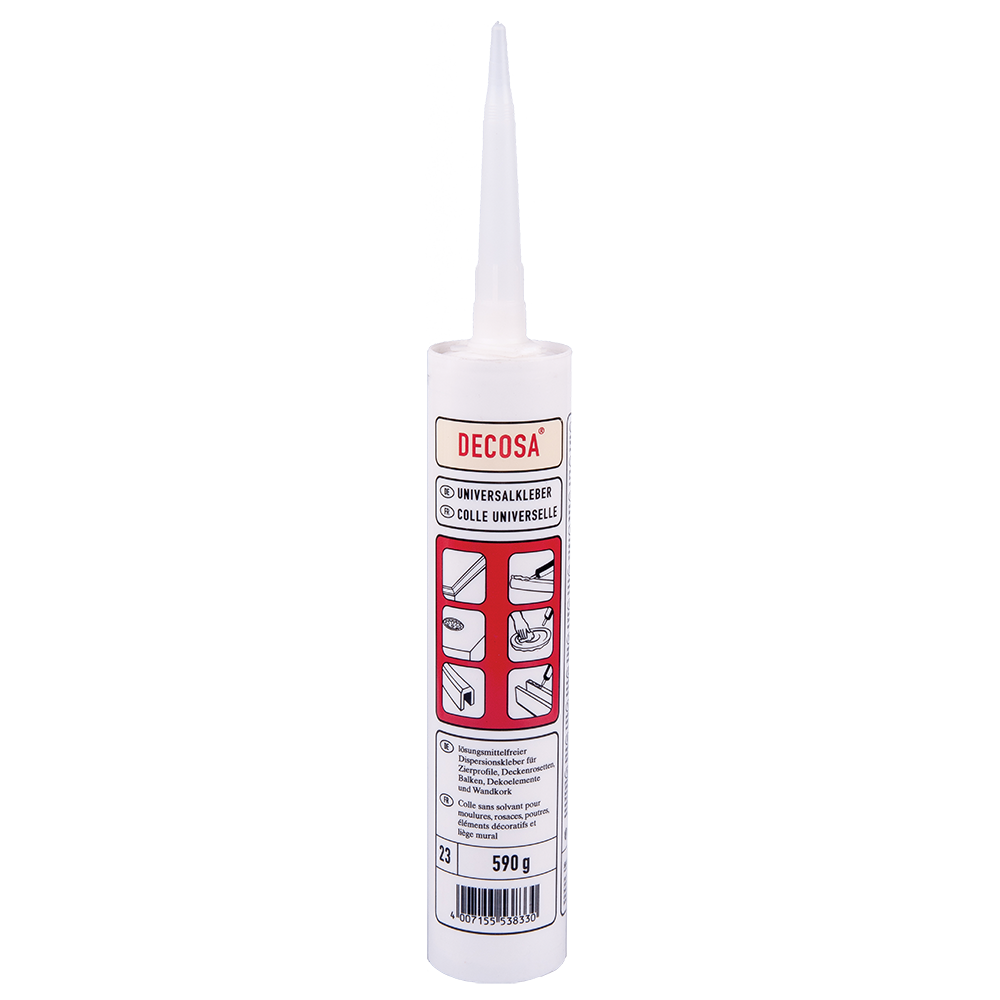 Adeziv universal pentru decoratiuni din polistiren/poliuretan Decosa, 310 ml